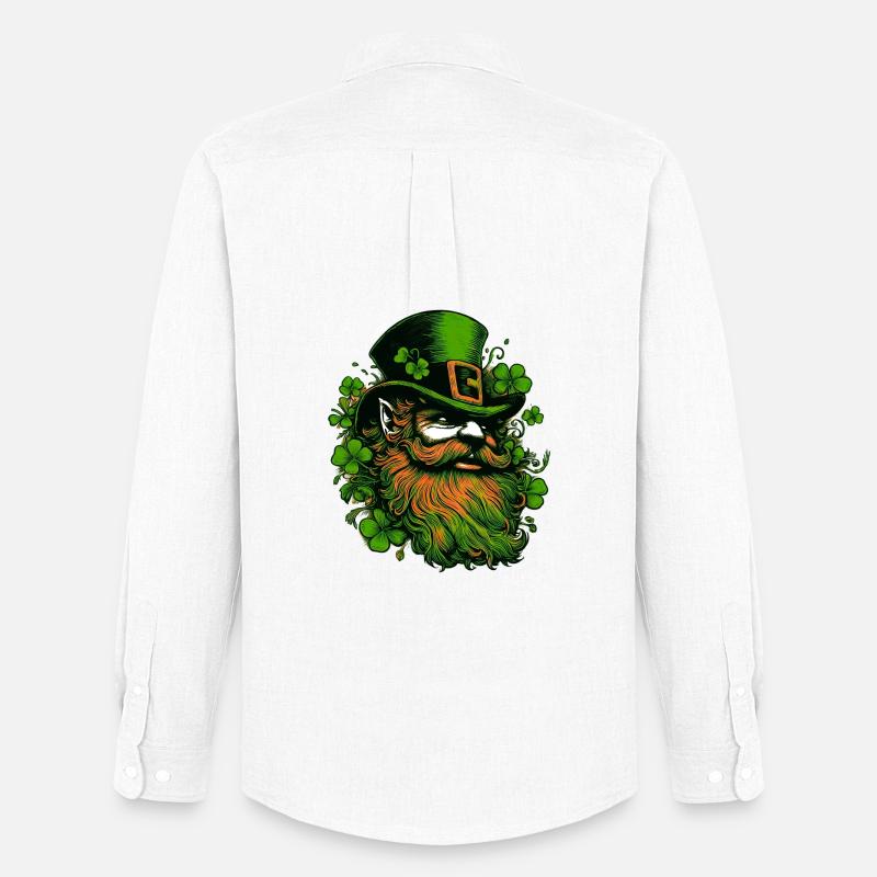 Leprechaun Irland - Männer Oxford Hemd von Stanley/Stella - Weiß