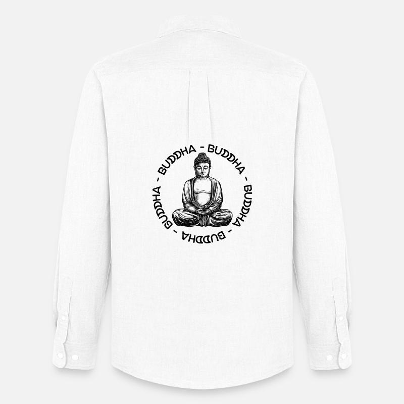 Buddha - Buddha - Buddha Liebe - Männer Oxford Hemd von Stanley/Stella - Weiß