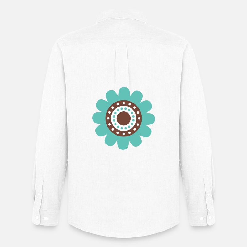 Süße blaue Gänseblümchenblume - Männer Oxford Hemd von Stanley/Stella - Weiß