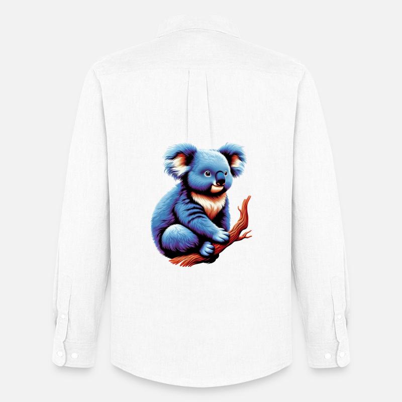 Koala - Männer Oxford Hemd von Stanley/Stella - Weiß