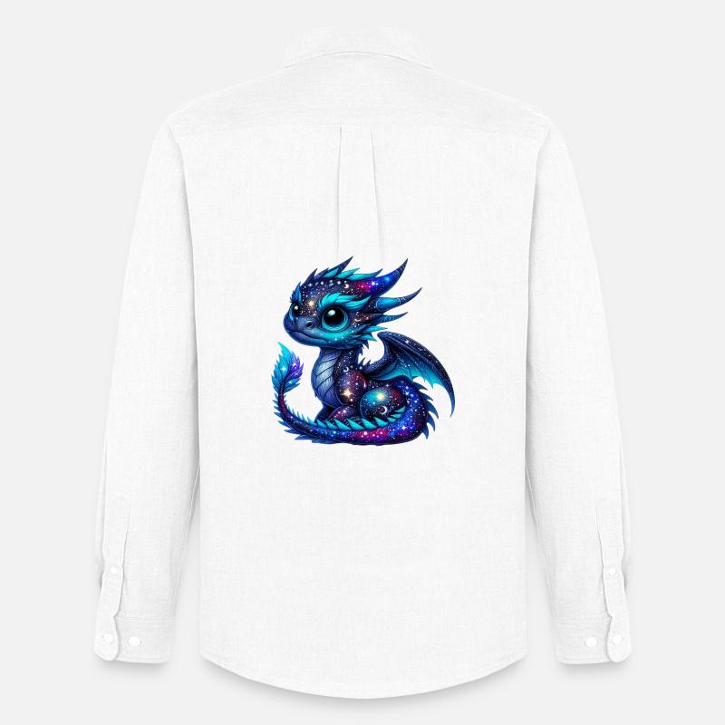 Drache - Männer Oxford Hemd von Stanley/Stella - Weiß