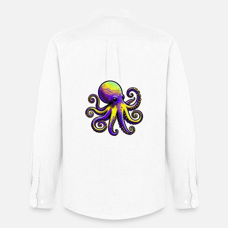 Octopus - Men's Oxford Shirt by Stanley/Stella - white