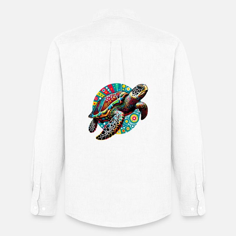 Schildkröte - Männer Oxford Hemd von Stanley/Stella - Weiß