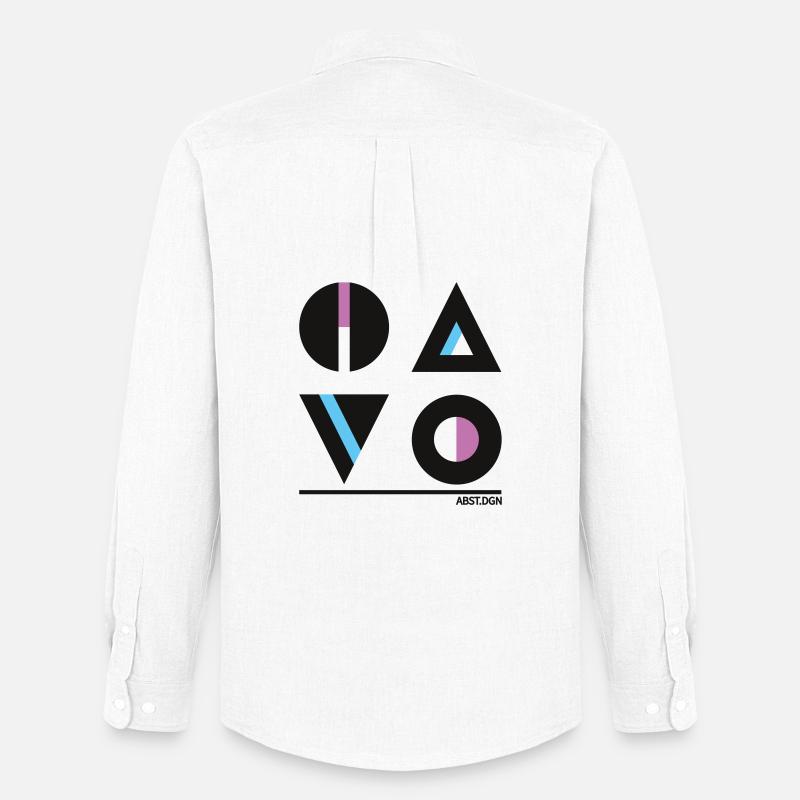 Abstrakte Geometrie Design - Stylische Mode - Männer Oxford Hemd von Stanley/Stella - Weiß
