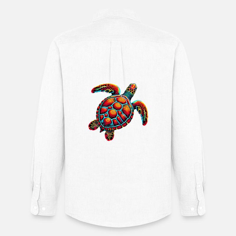 Schildkröte - Männer Oxford Hemd von Stanley/Stella - Weiß