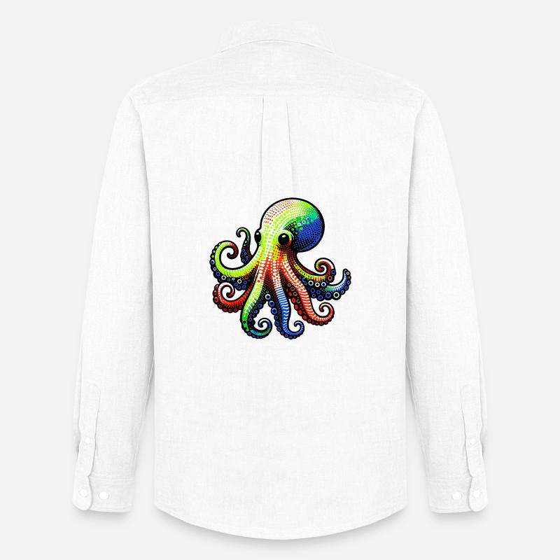 Blæksprutte - Oxfordskjorte herre Stanley/Stella - hvid