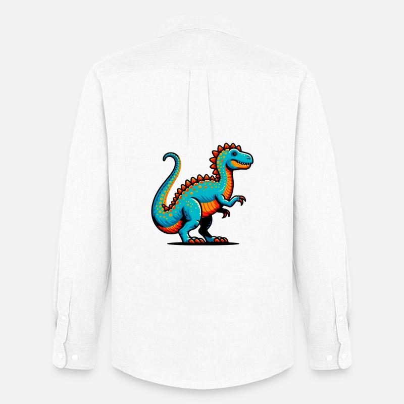 Dinosaurier - Männer Oxford Hemd von Stanley/Stella - Weiß