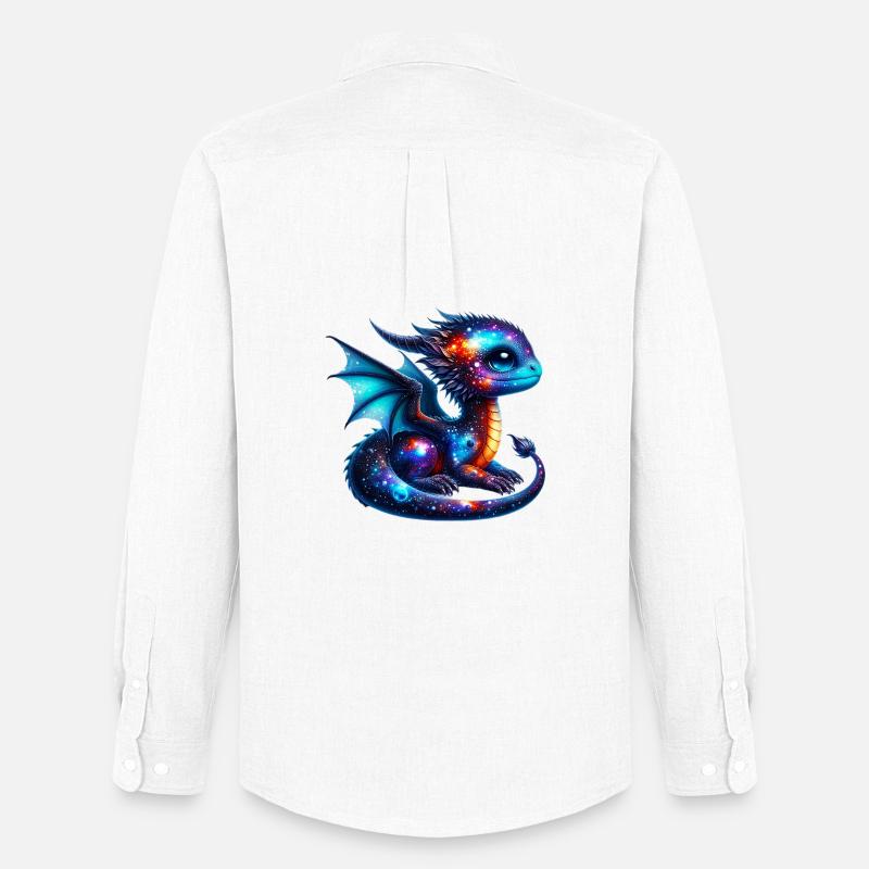 Drache - Männer Oxford Hemd von Stanley/Stella - Weiß