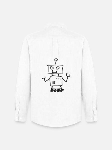Robot - Chemise Oxford homme Stanley/Stella - blanc