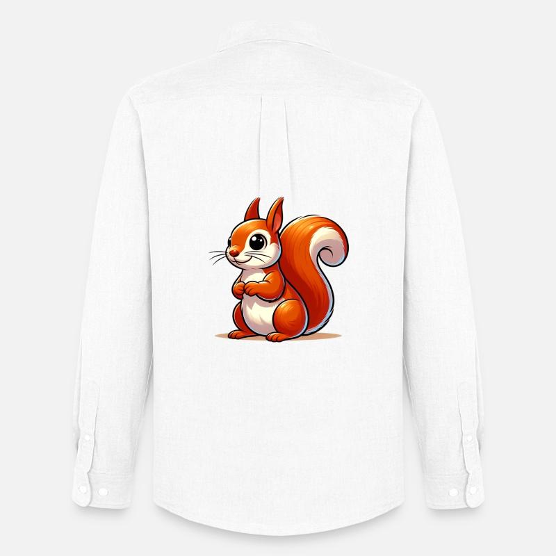 Eichhörnchen - Männer Oxford Hemd von Stanley/Stella - Weiß