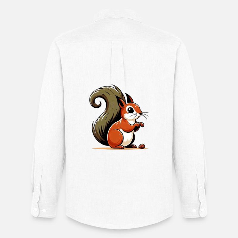 Eichhörnchen - Männer Oxford Hemd von Stanley/Stella - Weiß
