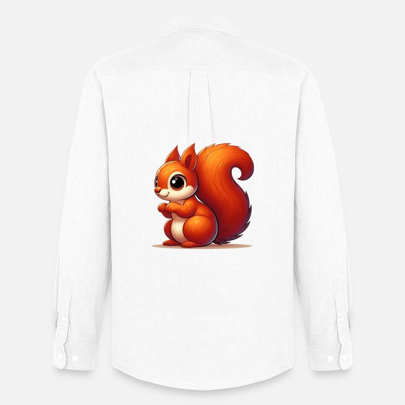 Eichhörnchen - Männer Oxford Hemd von Stanley/Stella - Weiß