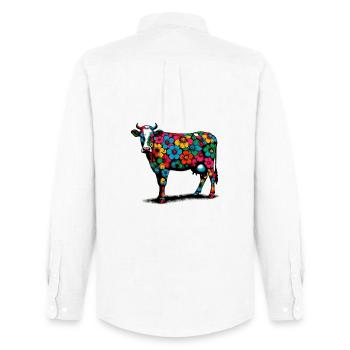 Vache - Chemise Oxford homme Stanley/Stella - blanc - Dos - AI Model Male 185 dark (185cm)