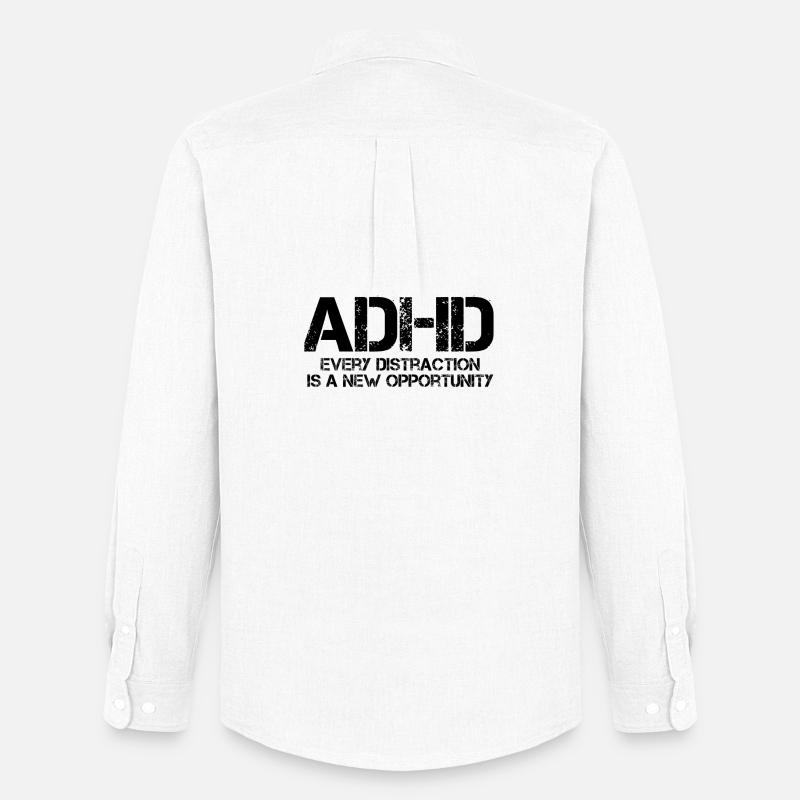 ADHS - Männer Oxford Hemd von Stanley/Stella - Weiß
