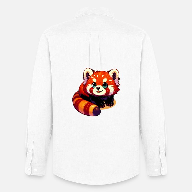 Kleiner Panda - Männer Oxford Hemd von Stanley/Stella - Weiß