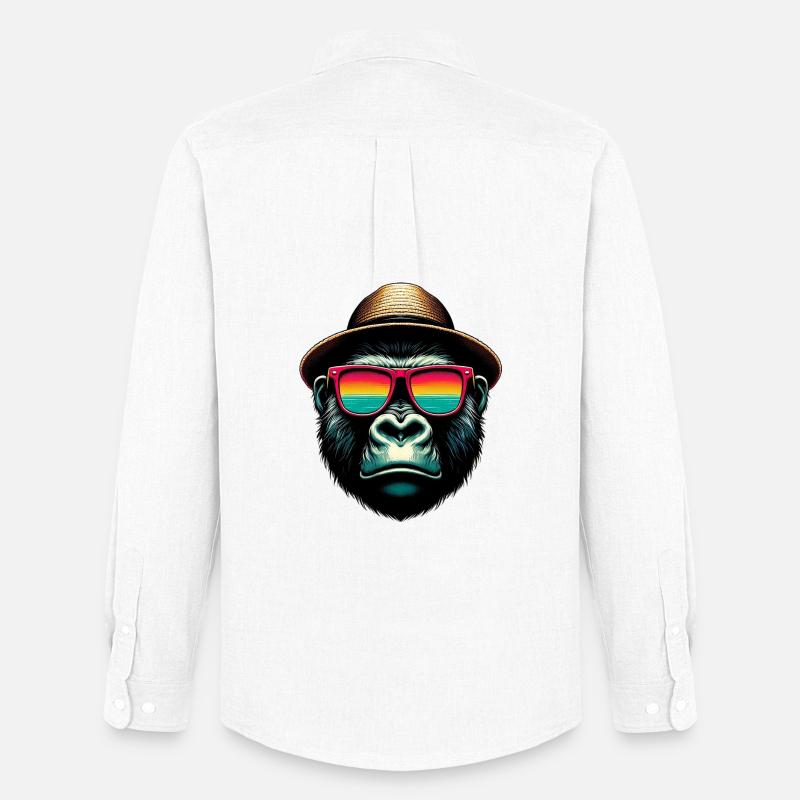 Gorilla - Stanley/Stella Camicia Oxford uomo - bianco