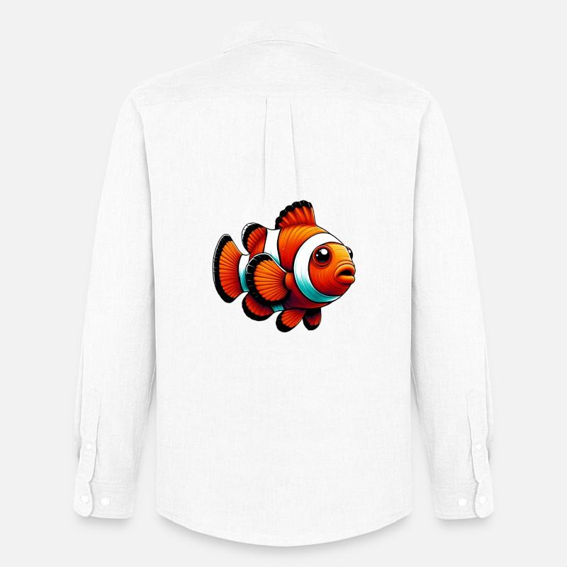 Clownfisch - Männer Oxford Hemd von Stanley/Stella - Weiß