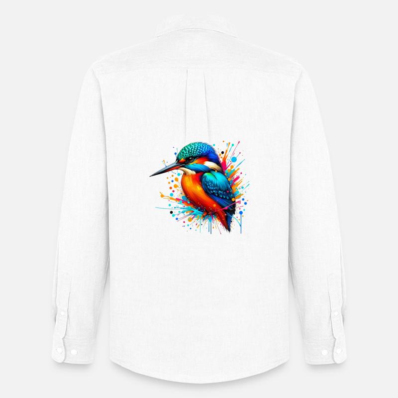 Eisvogel - Männer Oxford Hemd von Stanley/Stella - Weiß
