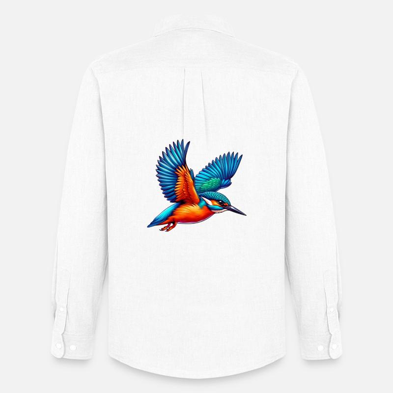 Eisvogel - Männer Oxford Hemd von Stanley/Stella - Weiß
