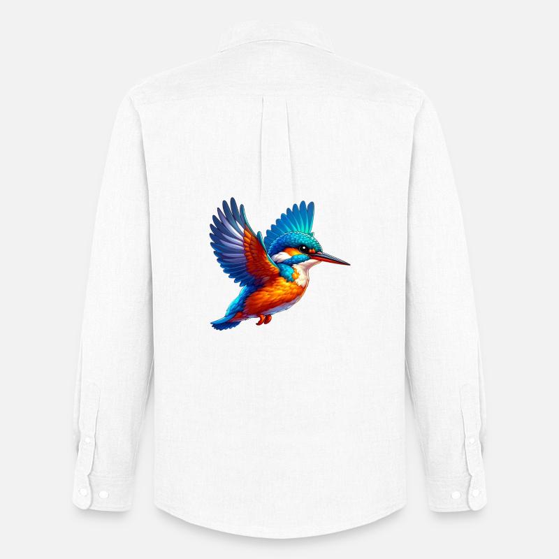 Eisvogel - Männer Oxford Hemd von Stanley/Stella - Weiß