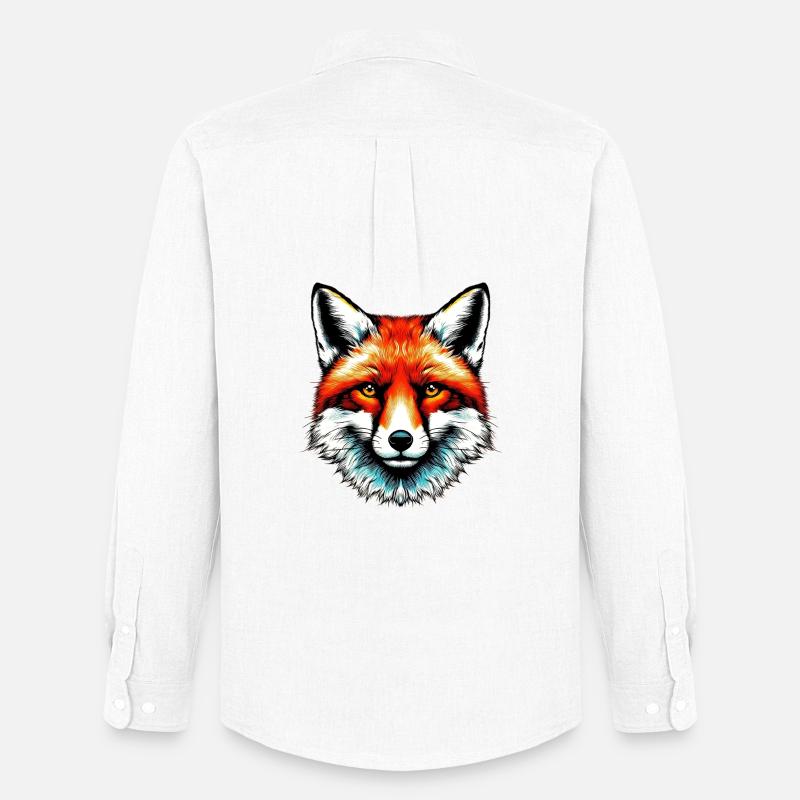 Fuchs - Männer Oxford Hemd von Stanley/Stella - Weiß