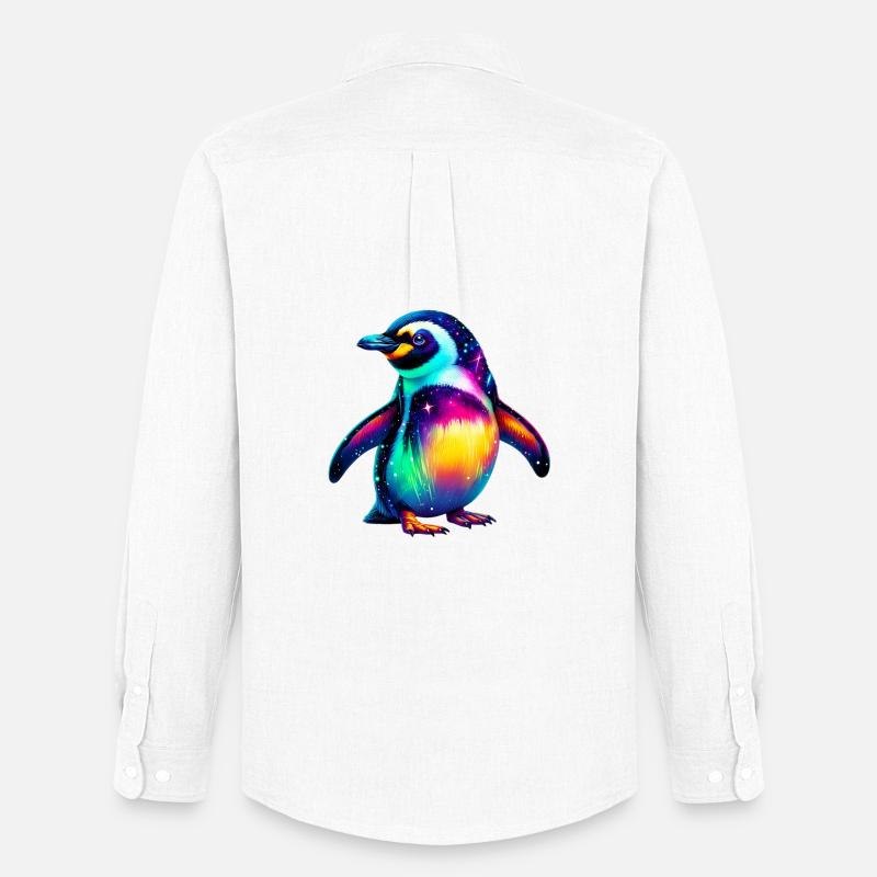 Pinguin - Männer Oxford Hemd von Stanley/Stella - Weiß