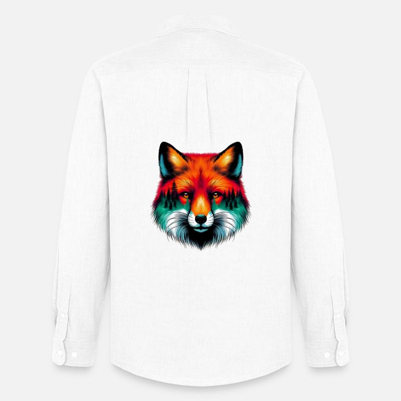 Fuchs - Männer Oxford Hemd von Stanley/Stella - Weiß