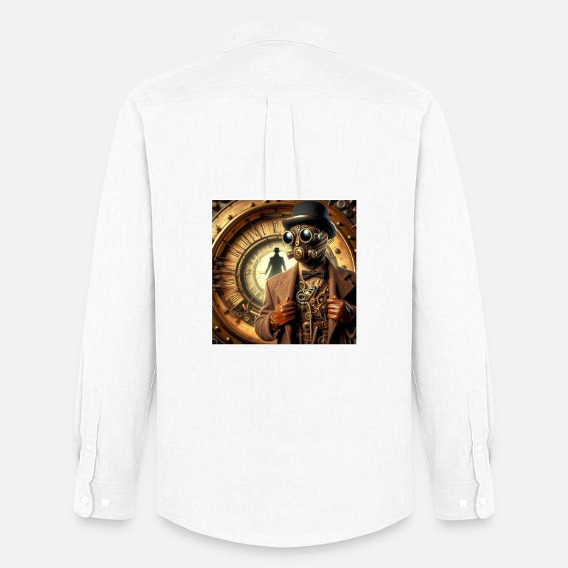 Sherlock Holmes Steampunk - Männer Oxford Hemd von Stanley/Stella - Weiß