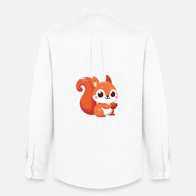 Chibi Eichhörnchen Kawaii - Männer Oxford Hemd von Stanley/Stella - Weiß