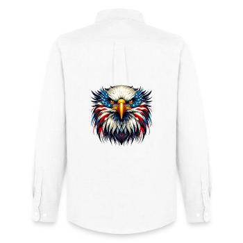 Eagle - Men's Oxford Shirt by Stanley/Stella - white - Back - AI Model Male 185 dark (185cm)