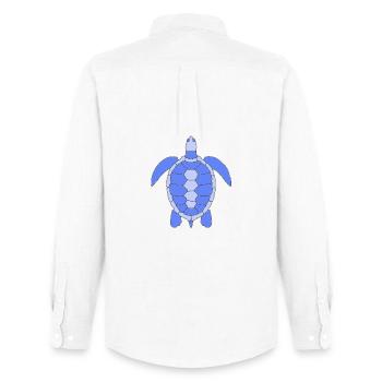 TURTLE - Men's Oxford Shirt by Stanley/Stella - white - Back - AI Model Male 185 dark (185cm)