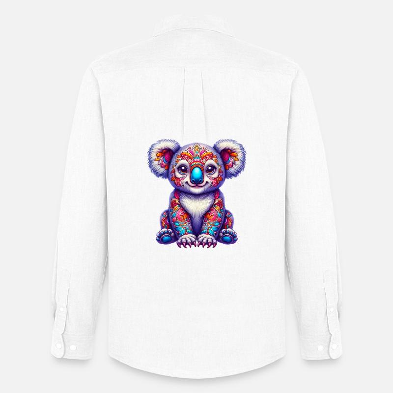 Koala - Männer Oxford Hemd von Stanley/Stella - Weiß
