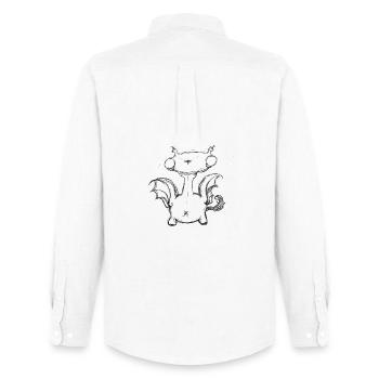 Dragon - Chemise Oxford homme Stanley/Stella - blanc - Dos - AI Model Male 185 dark (185cm)