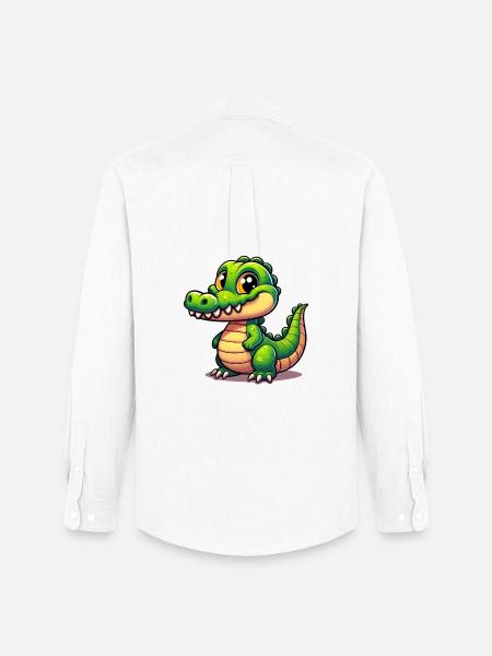 Alligator Crocodile - Men's Oxford Shirt by Stanley/Stella - white