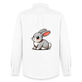 Rabbit - Men's Oxford Shirt by Stanley/Stella - white - Back - AI Model Male 185 dark (185cm)