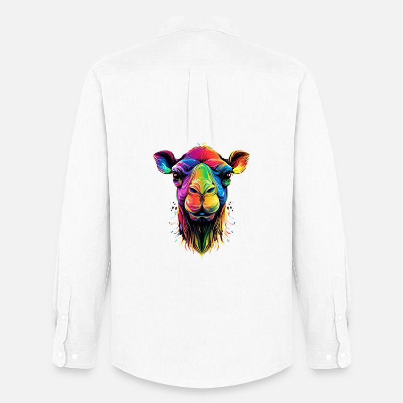 Kamel Dromedar Trampeltier Camel Geschenk Kamele - Männer Oxford Hemd von Stanley/Stella - Weiß
