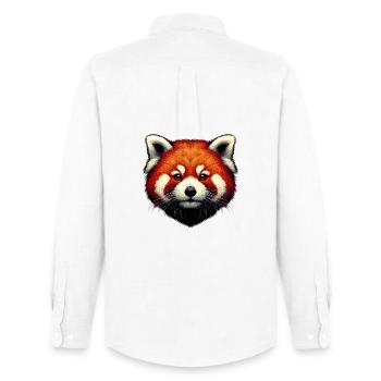 Petit panda - Chemise Oxford homme Stanley/Stella - blanc - Dos - AI Model Male 185 dark (185cm)