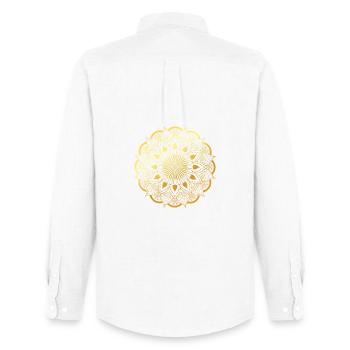 Mandala - Chemise Oxford homme Stanley/Stella - blanc - Dos - AI Model Male 185 dark (185cm)