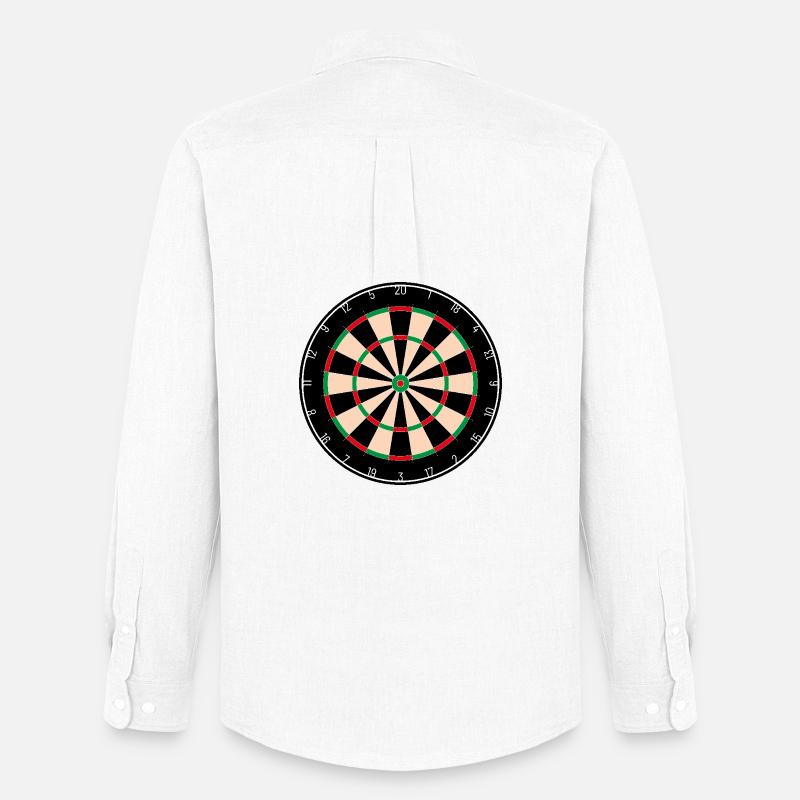 Dartscheibe klassisch Darts - Männer Oxford Hemd von Stanley/Stella - Weiß