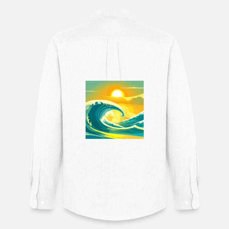 Sea Sun - Männer Oxford Hemd von Stanley/Stella - Weiß