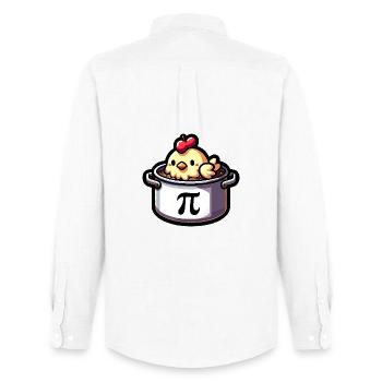 Pi Day Poulet Motif Pi Fans Fans de Maths Enseignants - Chemise Oxford homme Stanley/Stella - blanc - Dos - AI Model Male 185 dark (185cm)