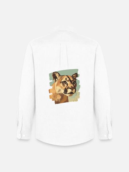 Lion from mountain Retro - Men's Oxford Shirt by Stanley/Stella - white
