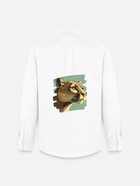 Lion from mountain Retro - Men's Oxford Shirt by Stanley/Stella - white