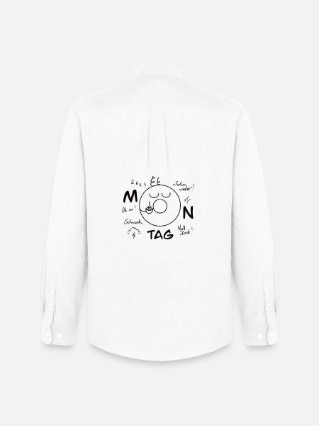 Monday Blues - Men's Oxford Shirt by Stanley/Stella - white