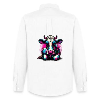 Vache - Chemise Oxford homme Stanley/Stella - blanc - Dos - AI Model Male 185 dark (185cm)