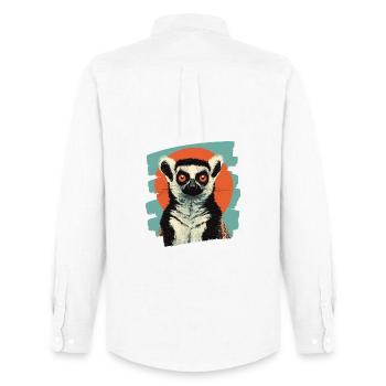 Lemur - Men's Oxford Shirt by Stanley/Stella - white - Back - AI Model Male 185 dark (185cm)