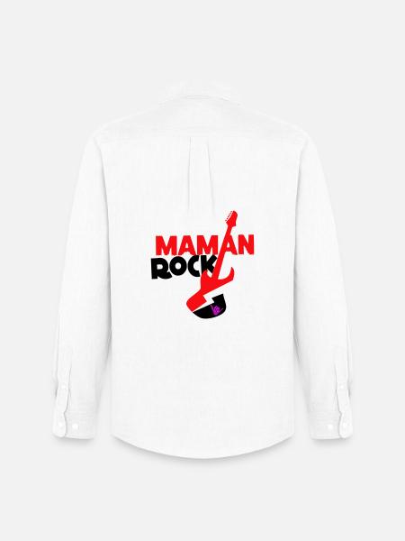 Maman rock - Chemise Oxford homme Stanley/Stella - blanc