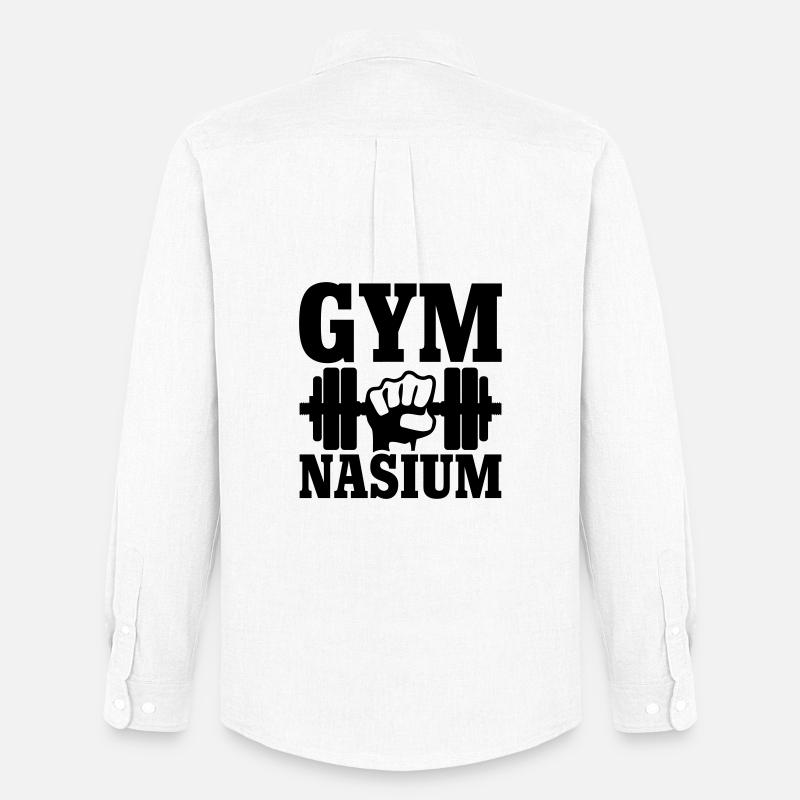 GYM Nasium - Workout - Männer Oxford Hemd von Stanley/Stella - Weiß