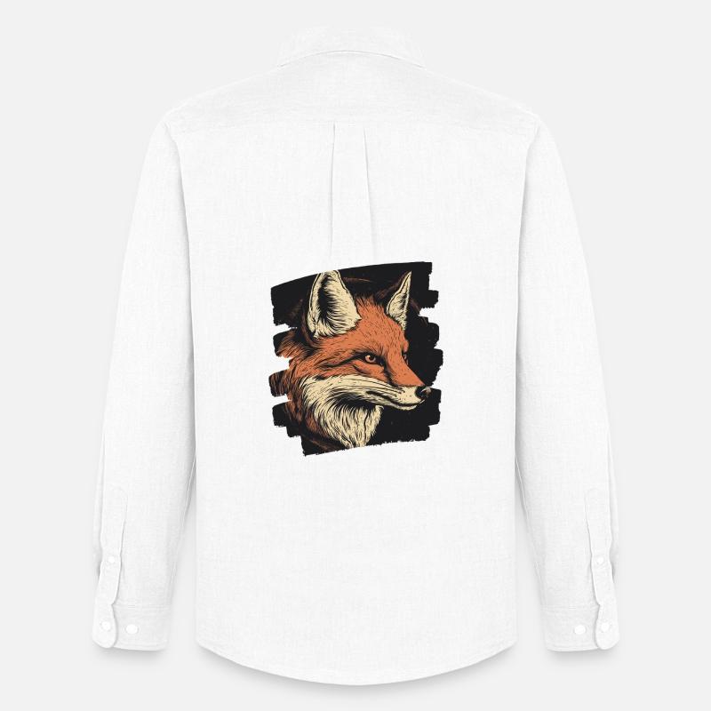 Fuchs - Männer Oxford Hemd von Stanley/Stella - Weiß