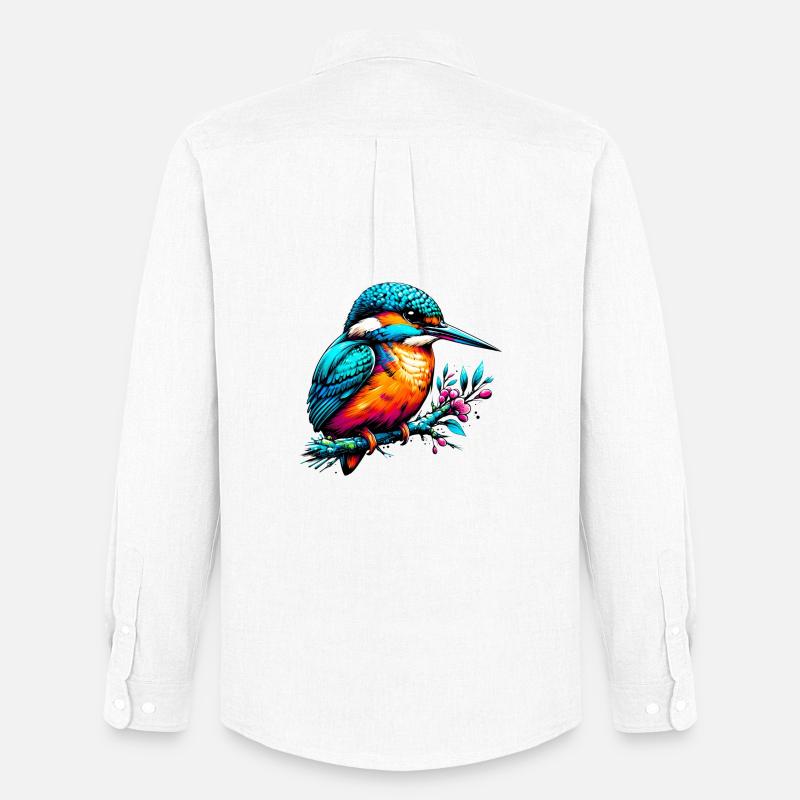 Eisvogel - Männer Oxford Hemd von Stanley/Stella - Weiß